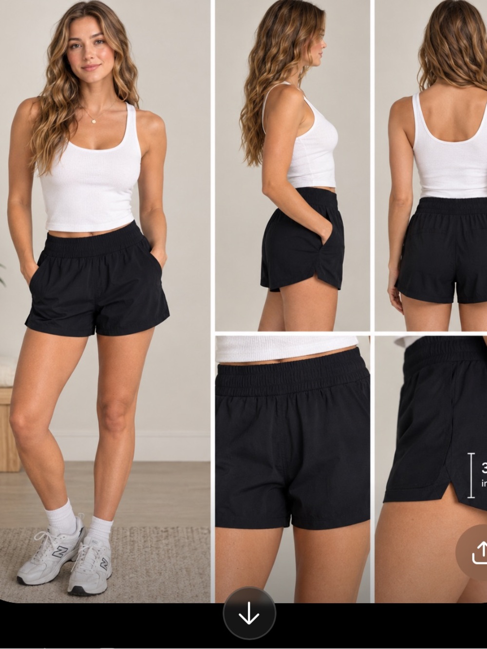 Athleta Girls Black Skort with Elastic Waist